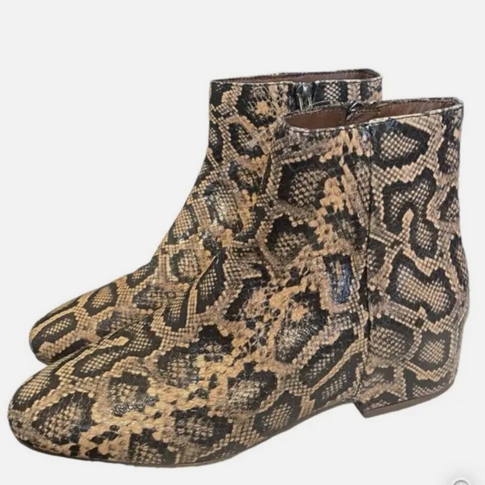 NEW $495 Aquatalia Ulyssa Snakeskin Leather Waterproof Slip On Ankle Boot - Picture 4 of 7